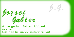 jozsef gabler business card